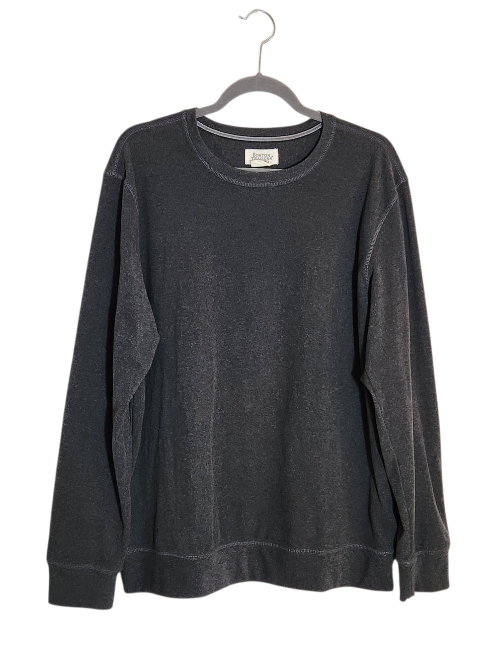 Boston Traders Charcoal Gray Super Soft Crewneck Sweatshirt Sweater Size Large